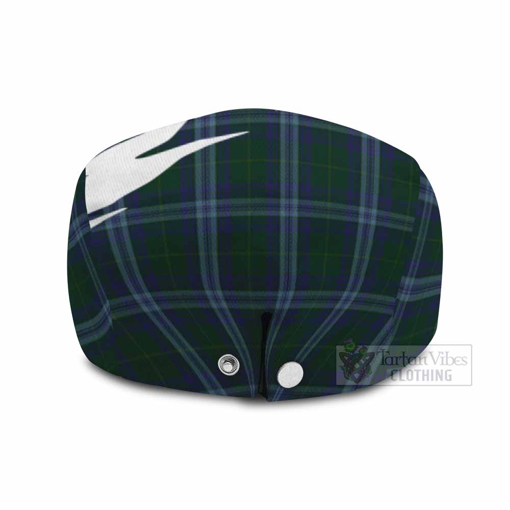 Jones of Wales Tartan Loch Ness Monster Scottish Heritage Art Flat Cap, Jeff Cap