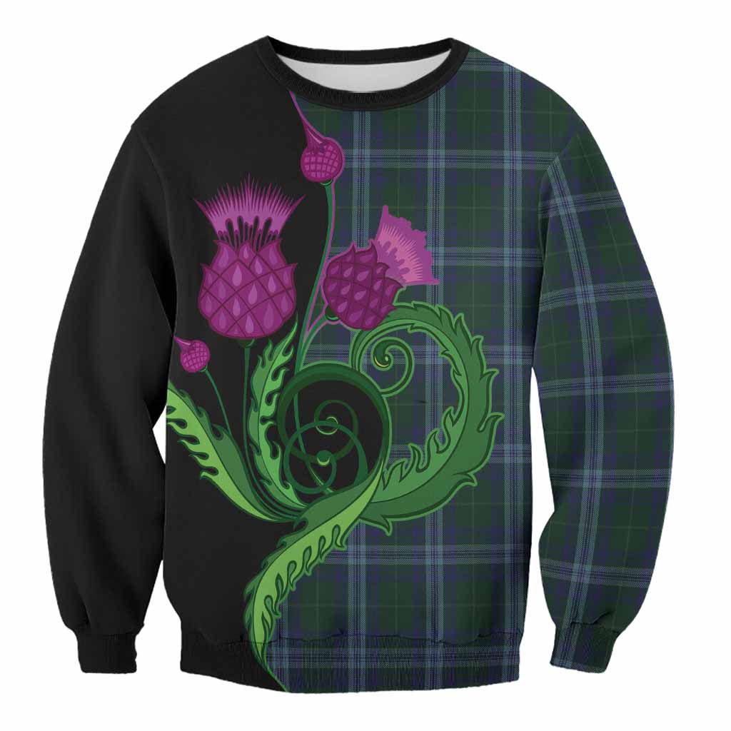 Jones of Wales Tartan Sweatshirt Traditional Scottish Thistle