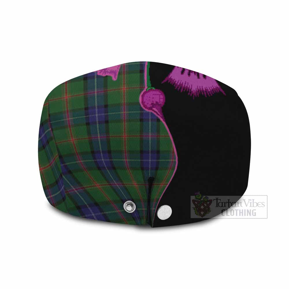 Jones Tartan Flat Cap, Jeff Cap Traditional Scottish Thistle