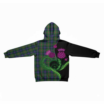 Jones Tartan Kid Hoodie Traditional Scottish Thistle
