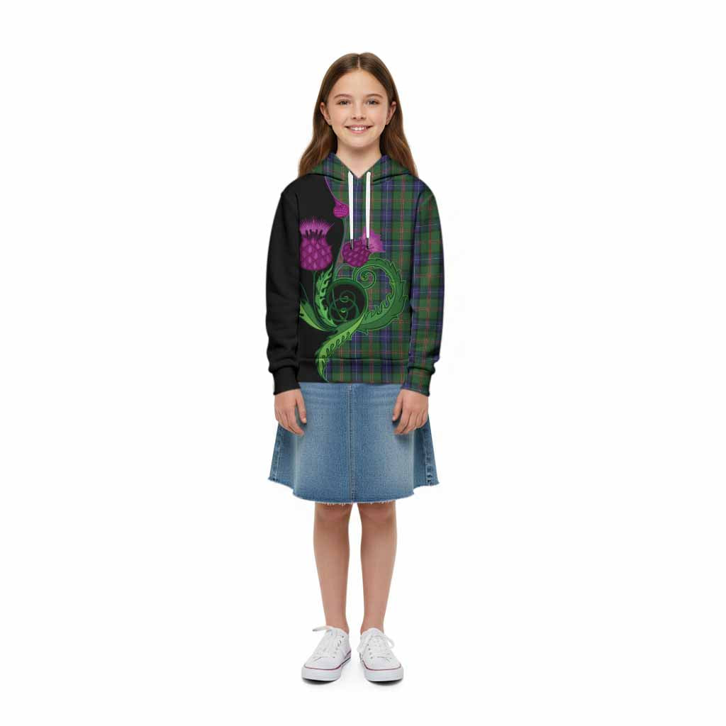 Jones Tartan Kid Hoodie Traditional Scottish Thistle