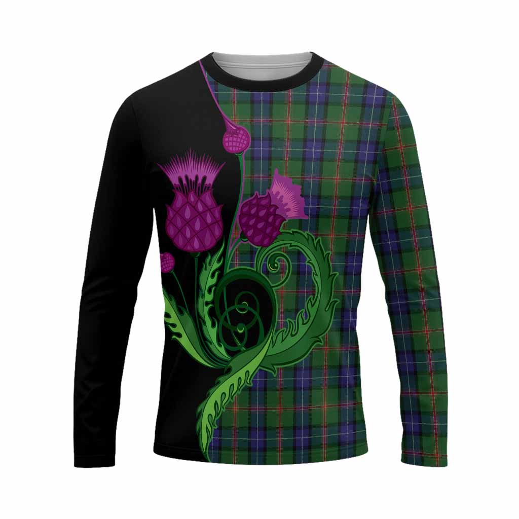 Jones Tartan Long Sleeve T-Shirt Traditional Scottish Thistle