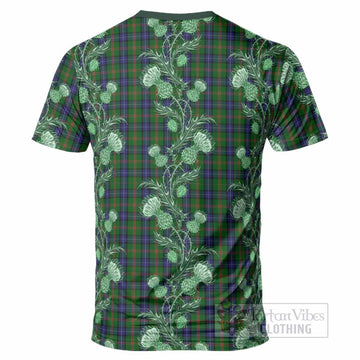 Jones Tartan T-Shirt Seamless Scottish Thistle Flowers