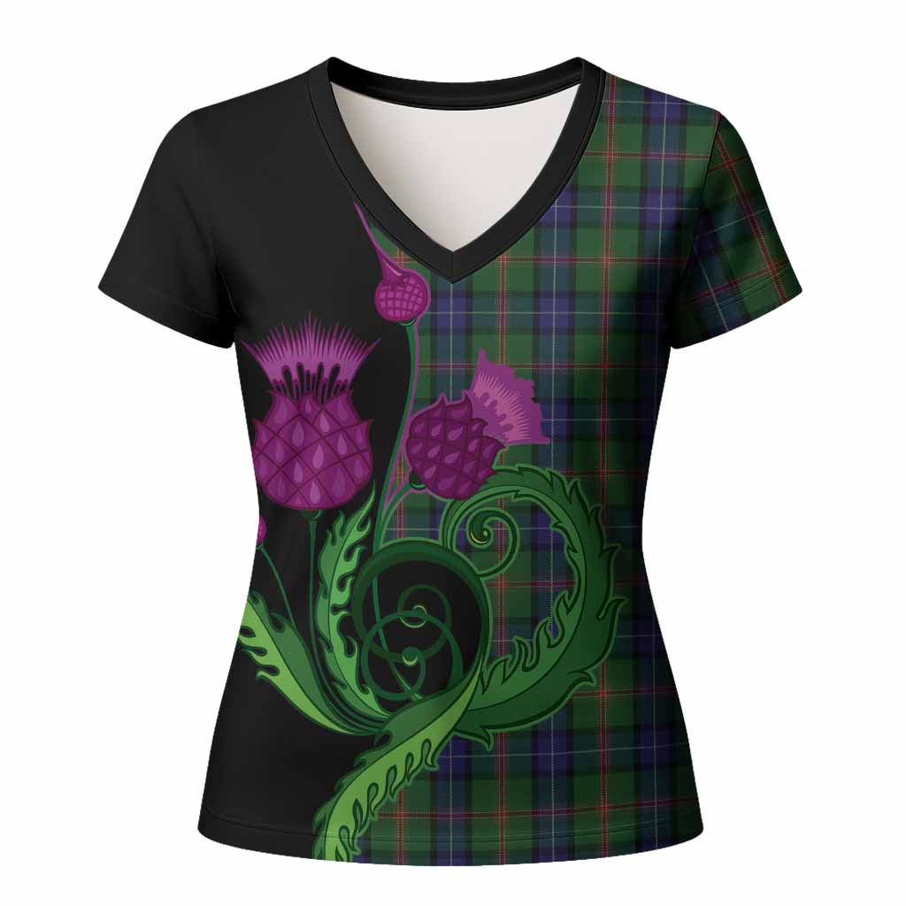 Jones Tartan Women T shirt Traditional Scottish Thistle