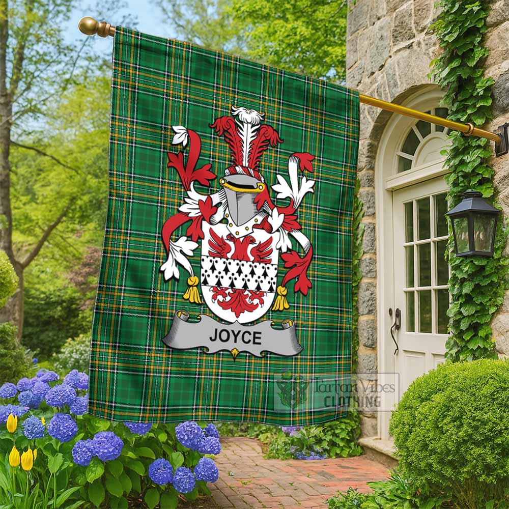 Joyce Irish Clan Tartan Flag with Coat of Arms