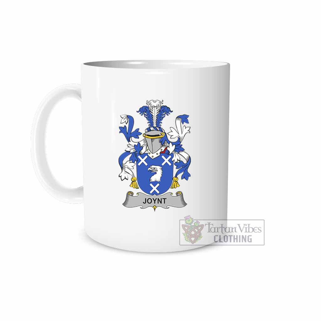 Joynt Irish Clan Coat of Arms Ceramic Mug White - 2D-tartanvibesclothing