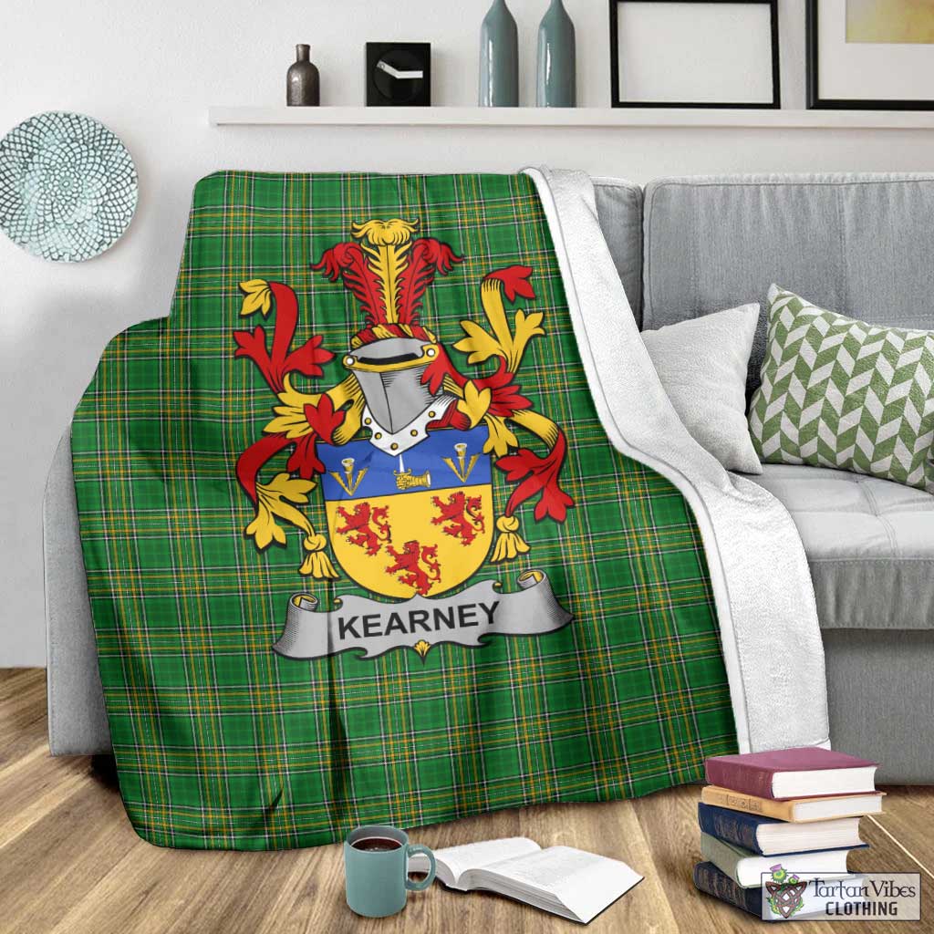 Kearney Irish Clan Tartan Blanket with Coat of Arms - Tartan Vibes Clothing