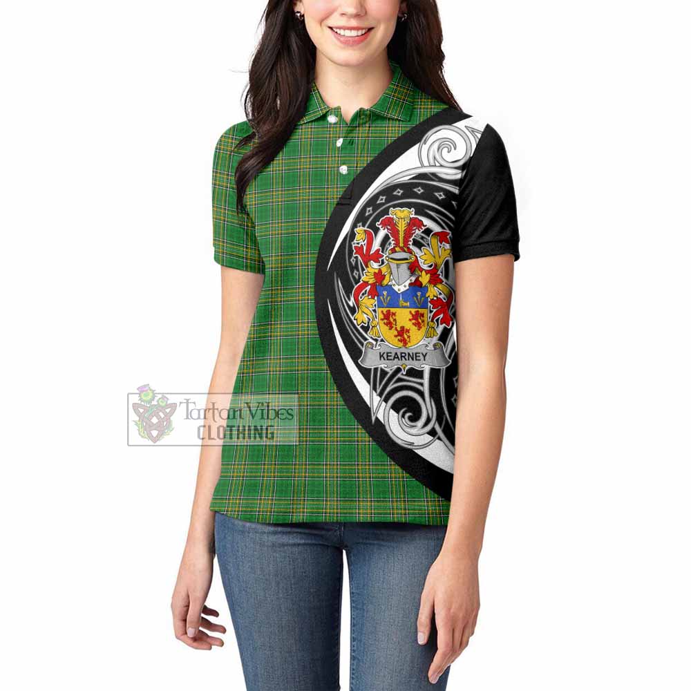 Kearney Irish Clan Women's Polo Shirt Celtic Circle Style - Tartan Vibes Clothing