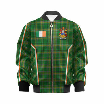 Kearney Irish Clan Coat of Arm Tartan Kid Bomber Jacket Flag Style