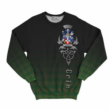 Tartan Vibes Clothing Keenan Irish Clan Sweatshirt with Coat of Arms Erin Go Bragh Celtic Inspired