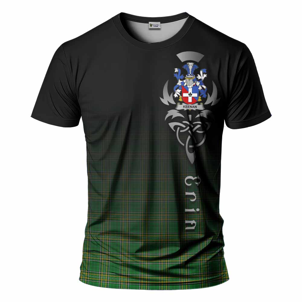 Tartan Vibes Clothing Keenan Irish Clan T-Shirt with Coat of Arms Erin Go Bragh Celtic Inspired