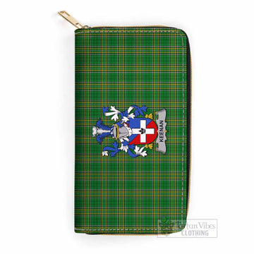 Keenan Irish Clan Tartan Women's Leather Wallet with Coat of Arms