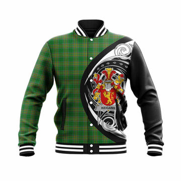 Tartan Vibes Clothing Keigans Irish Clan Baseball Jacket Celtic Circle Style