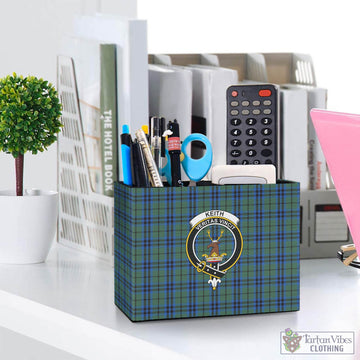 Keith Tartan Pen Holder with Family Crest