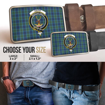 Keith Tartan Belt Buckles with Family Crest