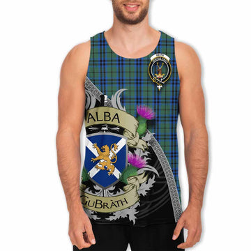 Tartan Vibes Clothing Keith Tartan Family Crest Men's Tank Top Lion Rampant Royal Thistle Shield Celtic Inspired