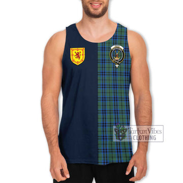 Tartan Vibes Clothing Keith Tartan Men's Tank Top with Scottish Lion Royal Arm Half Style