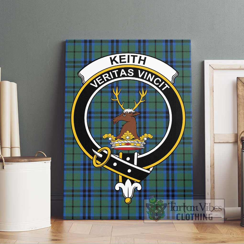 Keith Tartan Canvas Print Wall Art with Family Crest Without Frame - Tartan Vibes Clothing