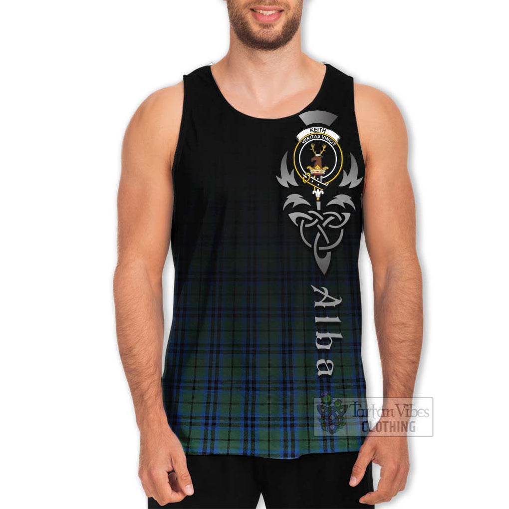Tartan Vibes Clothing Keith Tartan Men's Tank Top Featuring Alba Gu Brath Family Crest Celtic Inspired