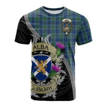 Tartan Vibes Clothing Keith Tartan Family Crest Cotton T-shirt Lion Rampant Royal Thistle Shield Celtic Inspired