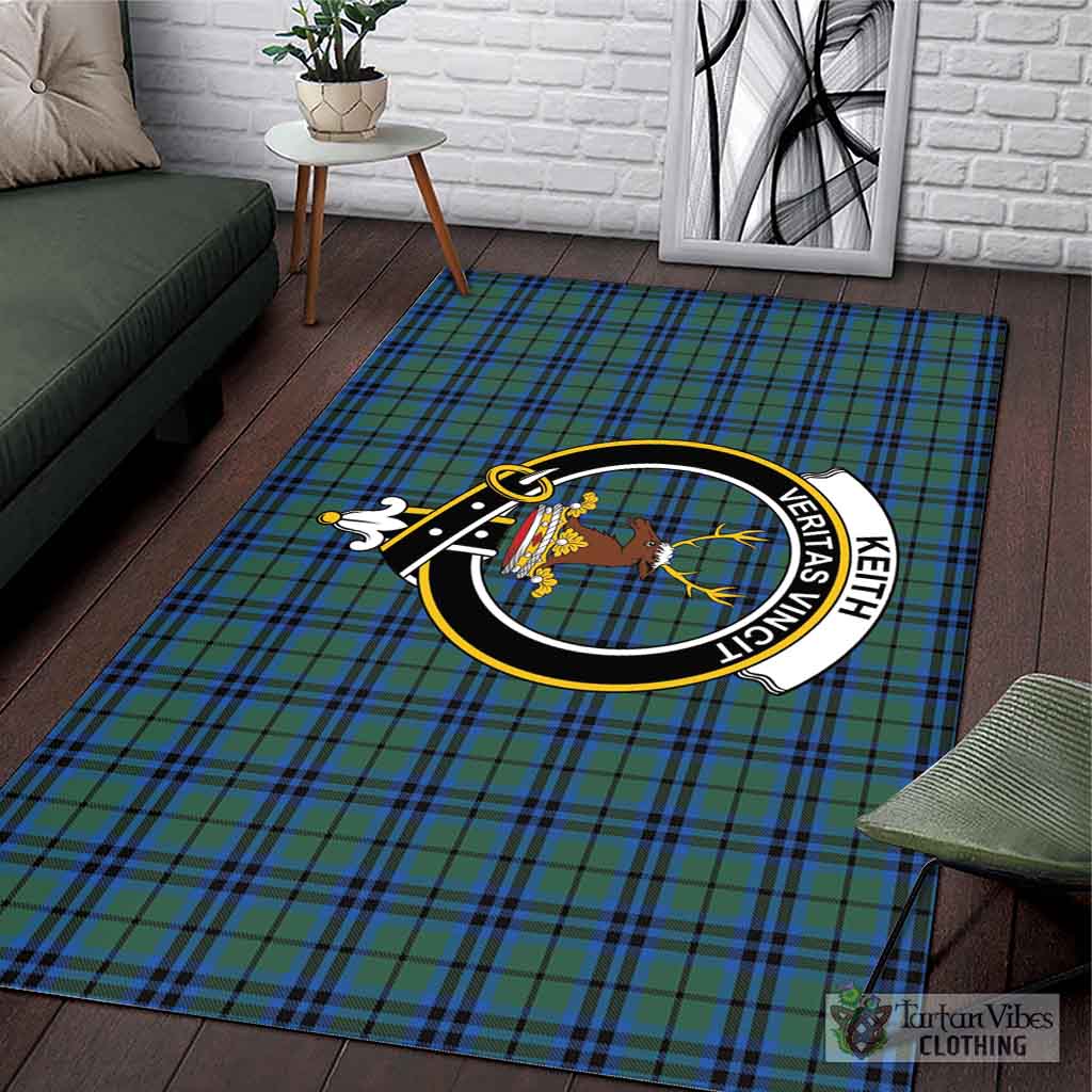 Tartan Vibes Clothing Keith Tartan Area Rug with Family Crest