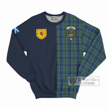 Keith Tartan Sweatshirt Alba with Scottish Lion Royal Arm Half Style