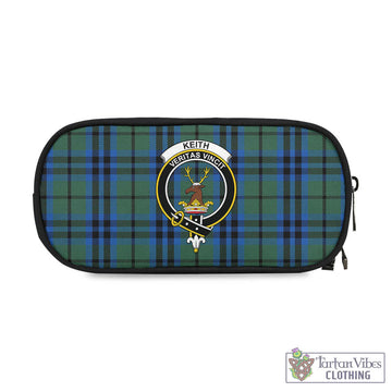 Keith Tartan Pen and Pencil Case with Family Crest
