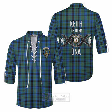 Keith Tartan Ghillie Kilt Shirt with Family Crest DNA In Me Style