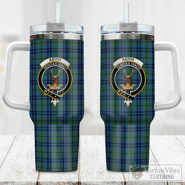 Keith Tartan and Family Crest Tumbler with Handle