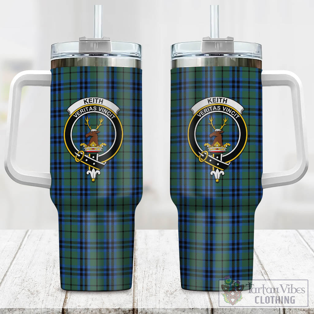 Tartan Vibes Clothing Keith Tartan and Family Crest Tumbler with Handle