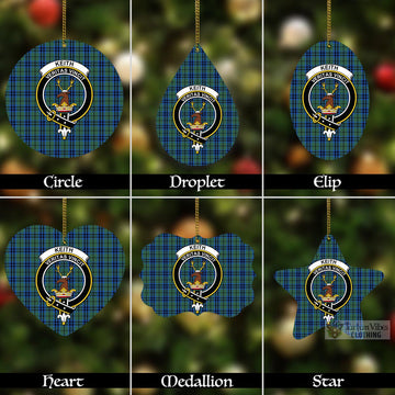 Keith Tartan Christmas Aluminium Ornament with Family Crest