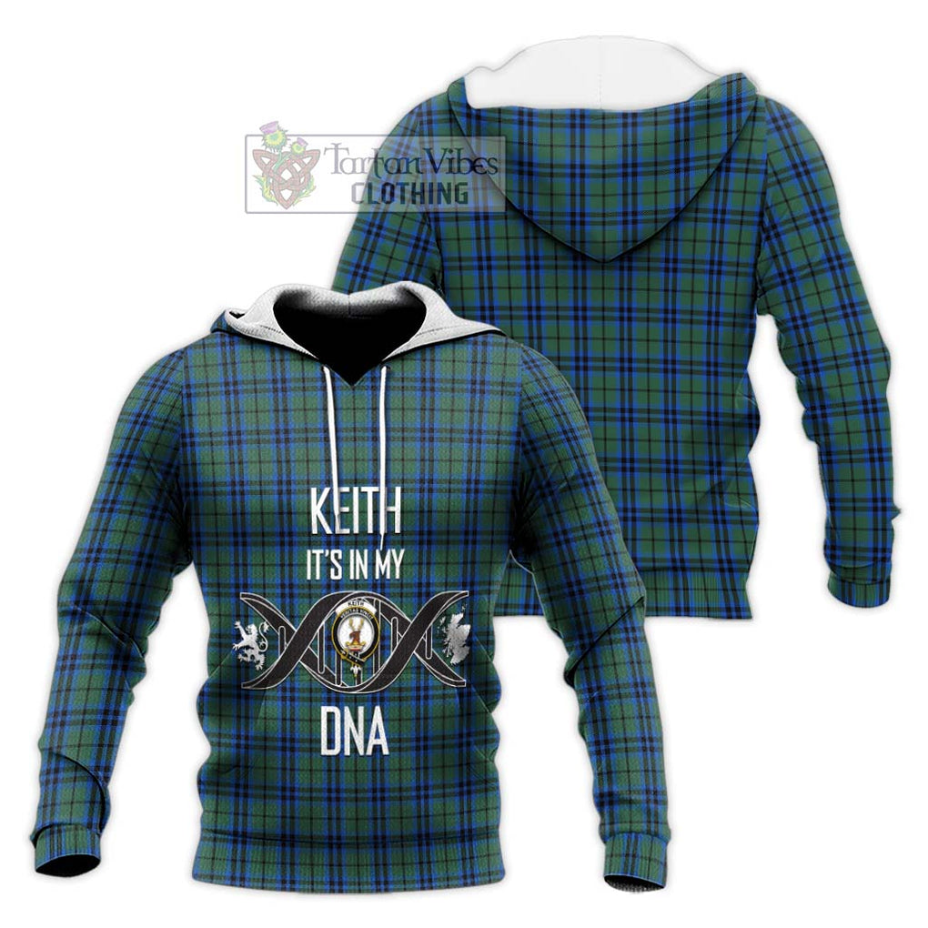 Keith Tartan Knitted Hoodie with Family Crest DNA In Me Style Unisex Knitted Pullover Hoodie - Tartanvibesclothing Shop