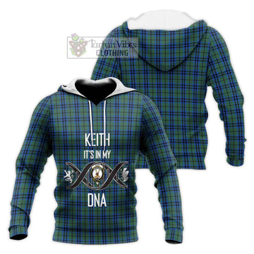 Keith Tartan Knitted Hoodie with Family Crest DNA In Me Style Unisex Knitted Pullover Hoodie - Tartanvibesclothing Shop