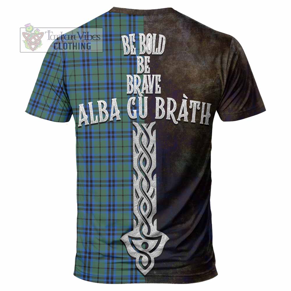 Tartan Vibes Clothing Keith Tartan Family Crest T-Shirt Alba Gu Brath Be Brave Lion Ancient Style