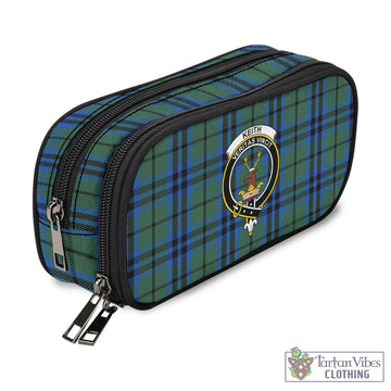 Keith Tartan Pen and Pencil Case with Family Crest