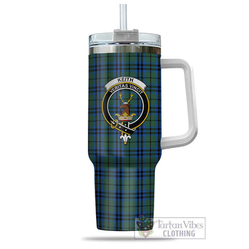 Keith Tartan and Family Crest Tumbler with Handle