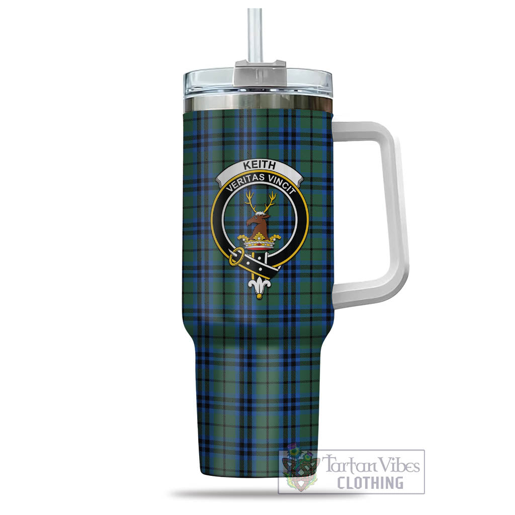 Tartan Vibes Clothing Keith Tartan and Family Crest Tumbler with Handle