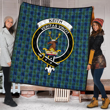 Keith Tartan Quilt with Family Crest