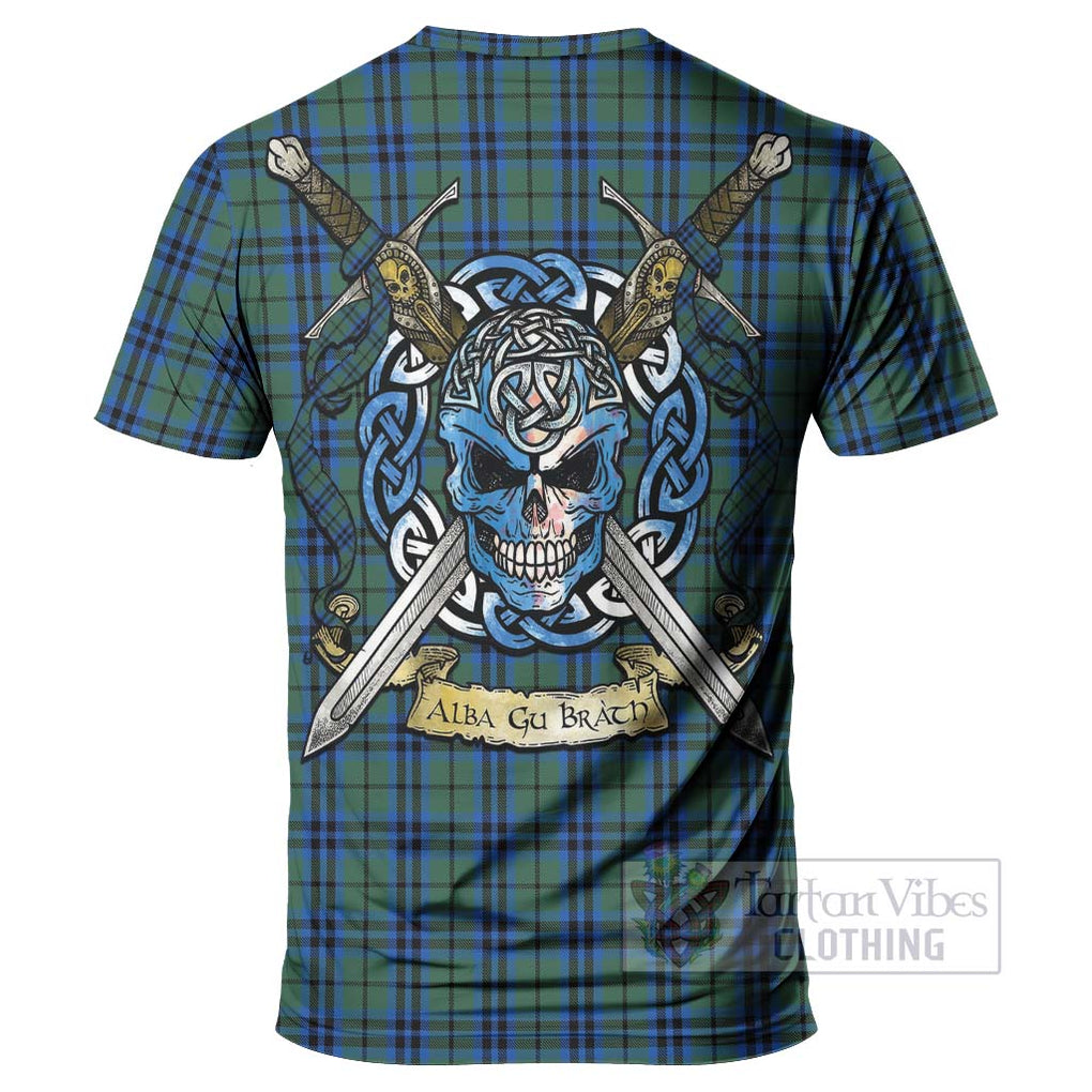 Tartan Vibes Clothing Keith Tartan T-Shirt with Family Crest Celtic Skull Style