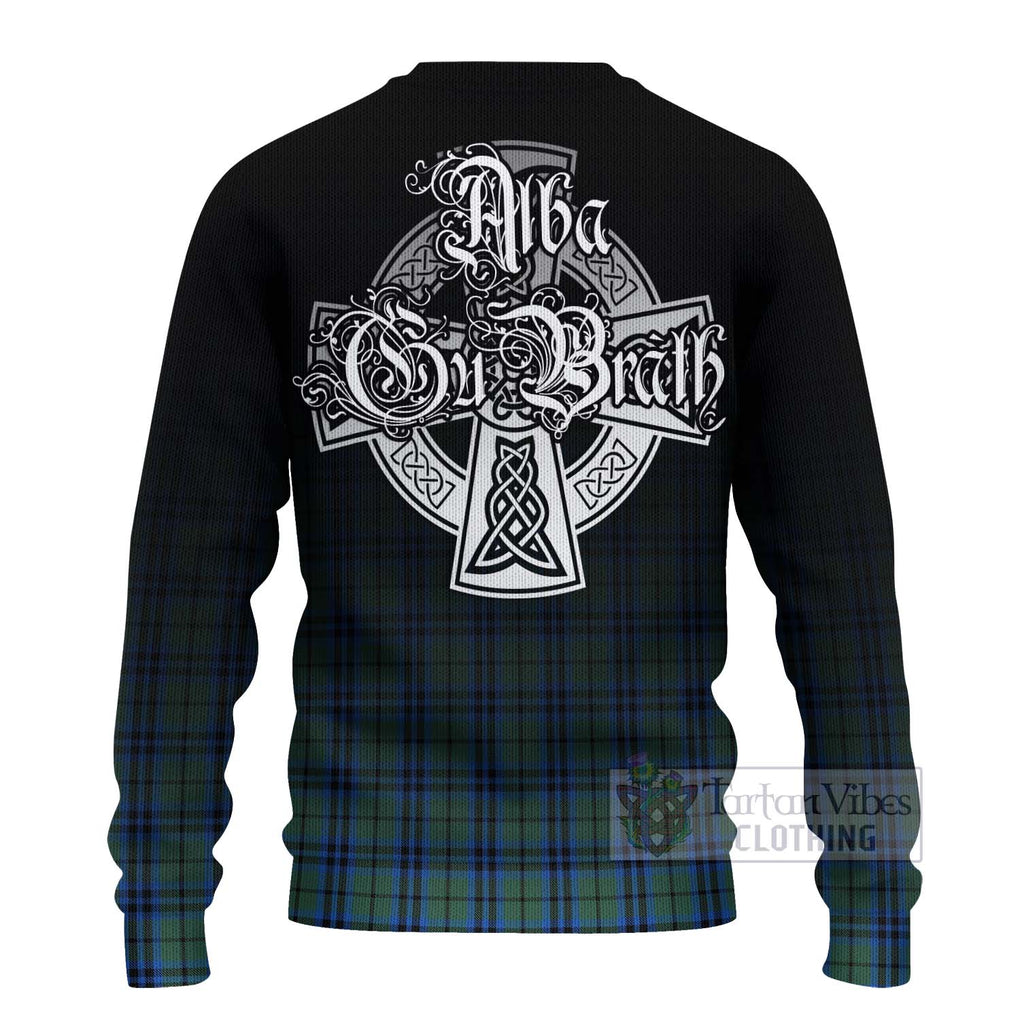 Tartan Vibes Clothing Keith Tartan Knitted Sweater Featuring Alba Gu Brath Family Crest Celtic Inspired