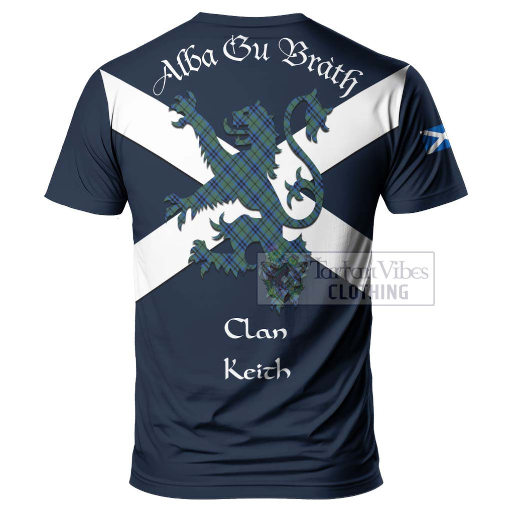 Tartan Vibes Clothing Keith Tartan Lion Rampant T-Shirt – Proudly Display Your Heritage with Alba Gu Brath and Clan Name