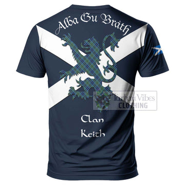 Tartan Vibes Clothing Keith Tartan Lion Rampant T-Shirt – Proudly Display Your Heritage with Alba Gu Brath and Clan Name