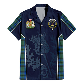 Keith Tartan Hawaiian Shirt with Family Crest and Scottish Thistle Vibes Sport Style