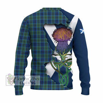 Tartan Vibes Clothing Keith Tartan Family Crest Knitted Sweater Scottish Thistle Celtic Inspired