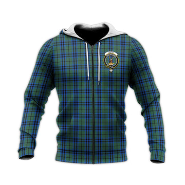 Keith Tartan Knitted Hoodie with Family Crest