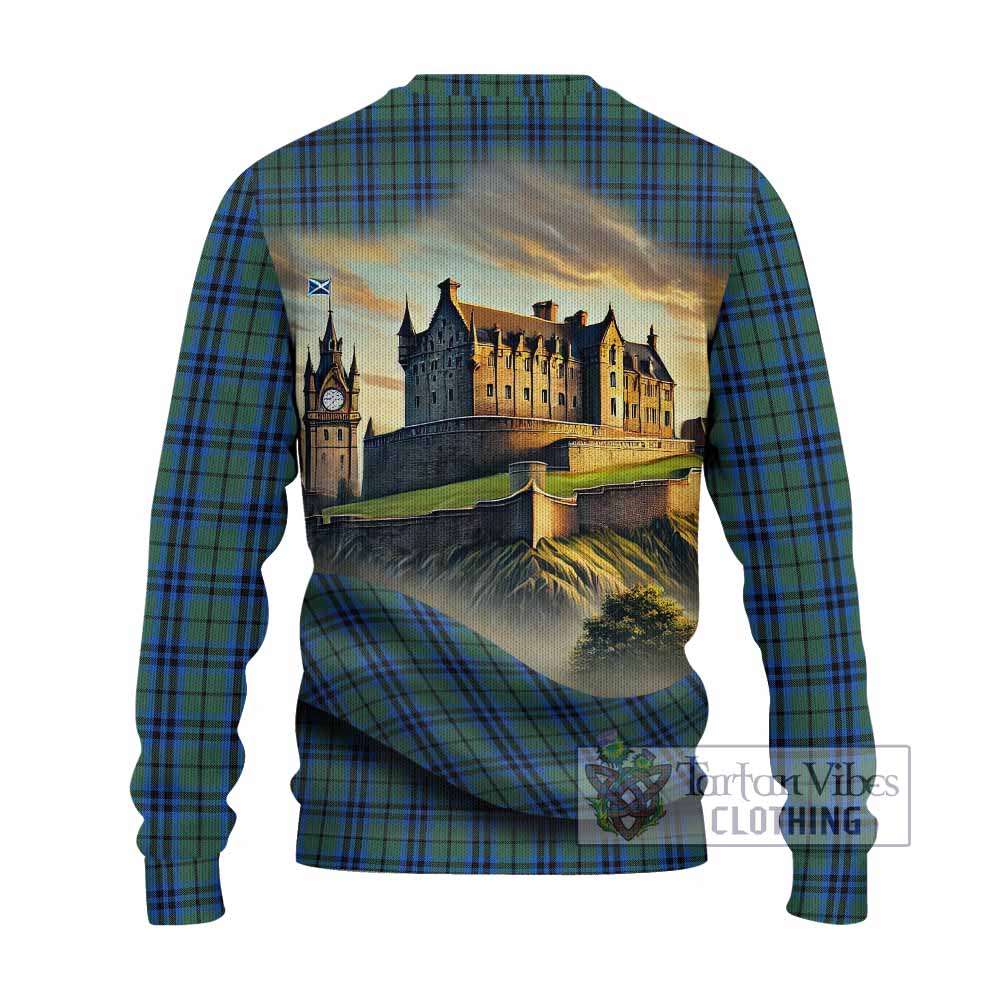 Tartan Vibes Clothing Keith Tartan Family Crest Knitted Sweater with Scottish Ancient Castle Style