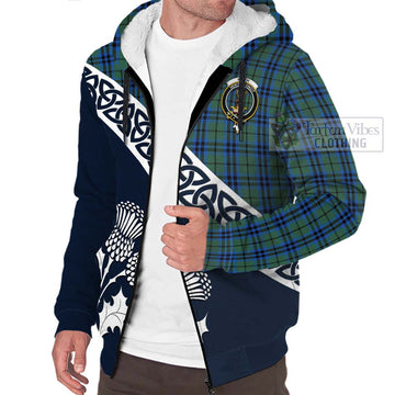 Keith Tartan Sherpa Hoodie Featuring Thistle and Scotland Map