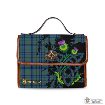 Keith Tartan Waterproof Canvas Bag with Scotland Map and Thistle Celtic Accents