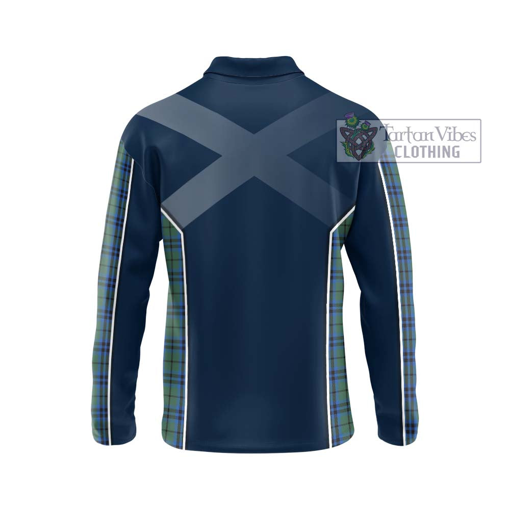 Keith Tartan Long Sleeve Polo Shirt with Family Crest and Lion Rampant Vibes Sport Style - Tartan Vibes Clothing