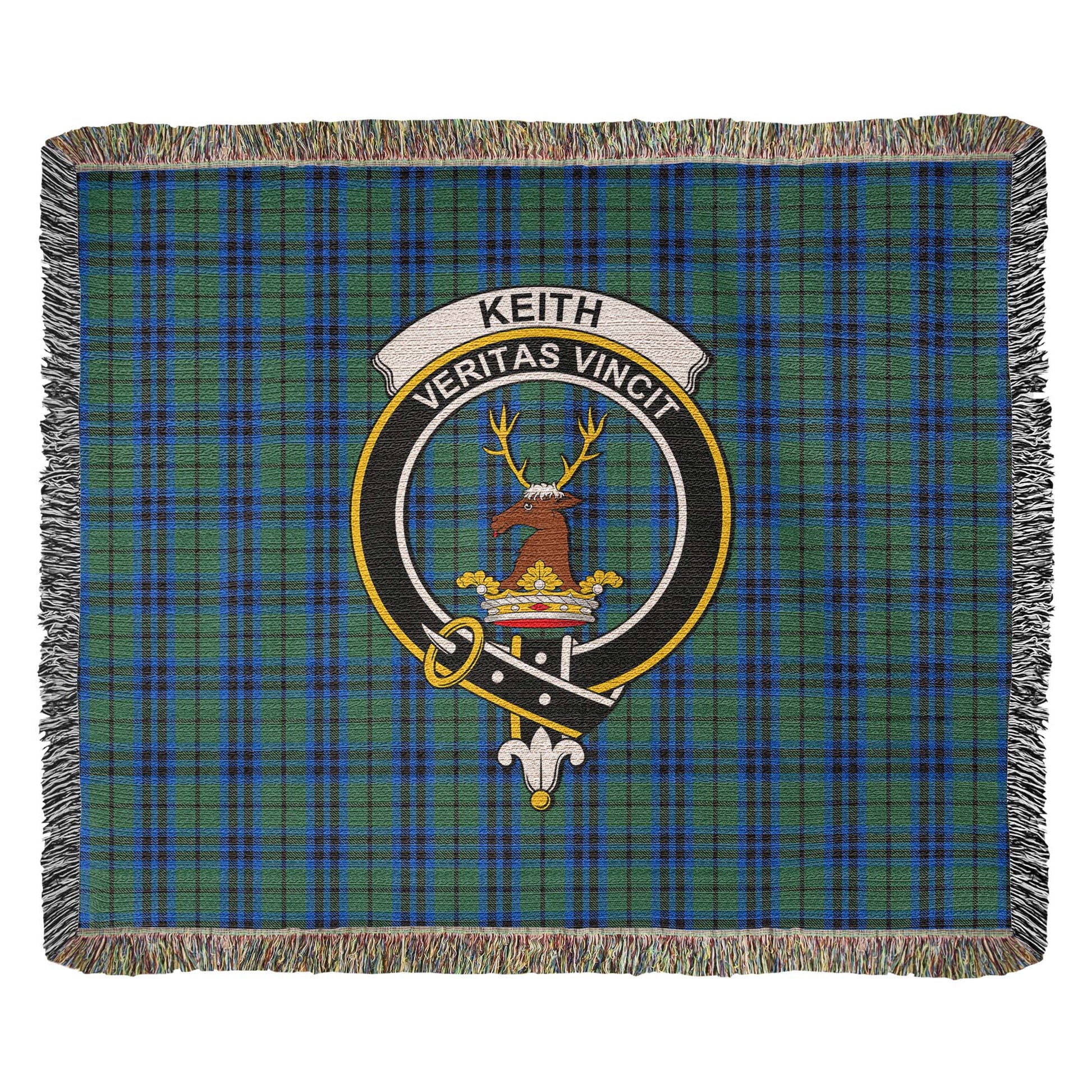 Tartan Vibes Clothing Keith Tartan Woven Blanket with Family Crest